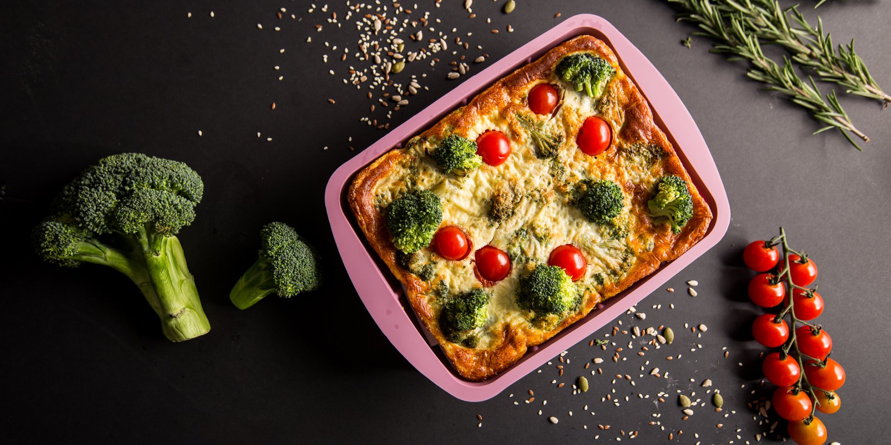 Лазанья з грибами, шпинатом та броколі