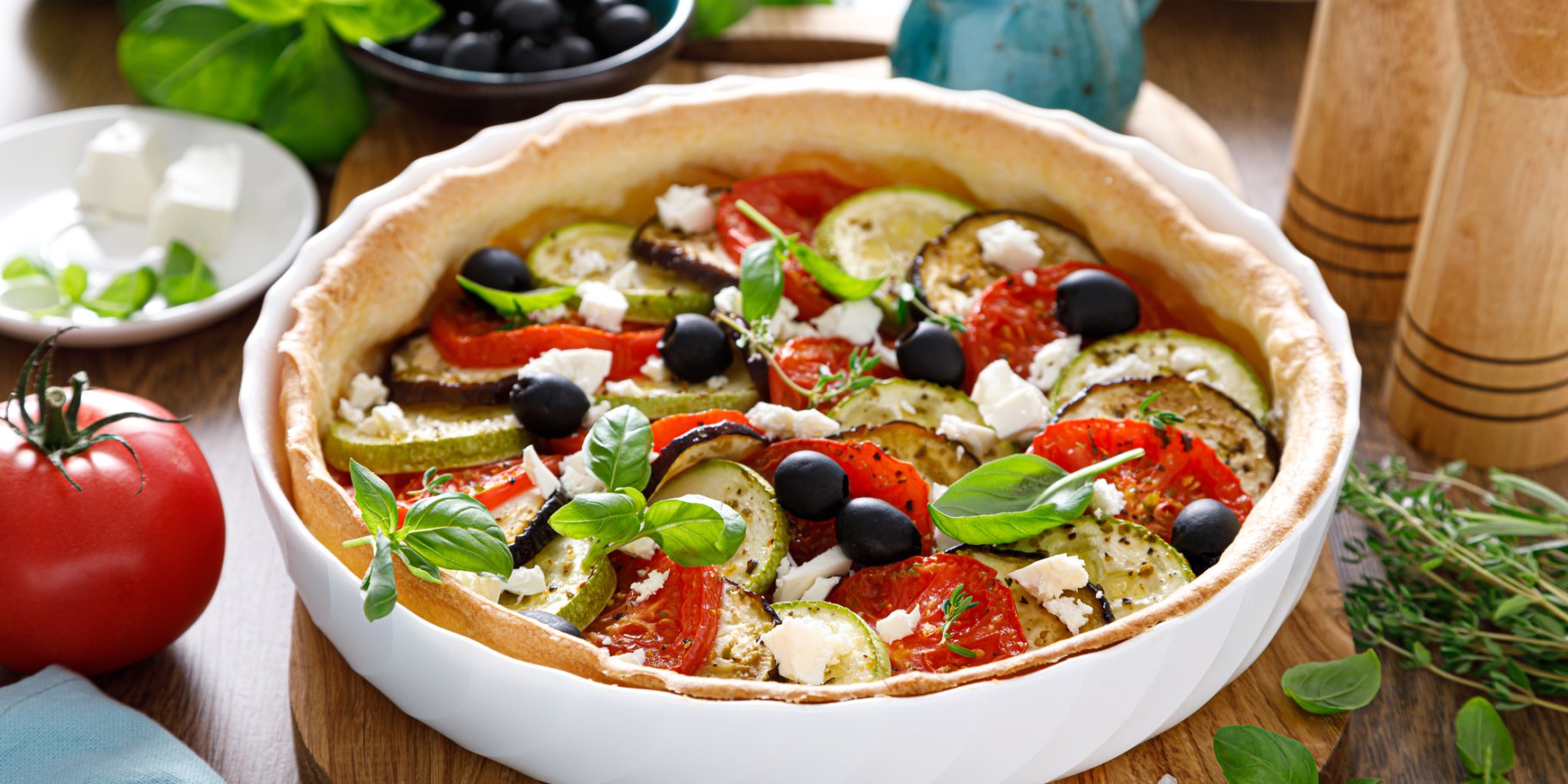 Пирог с овощами гриль