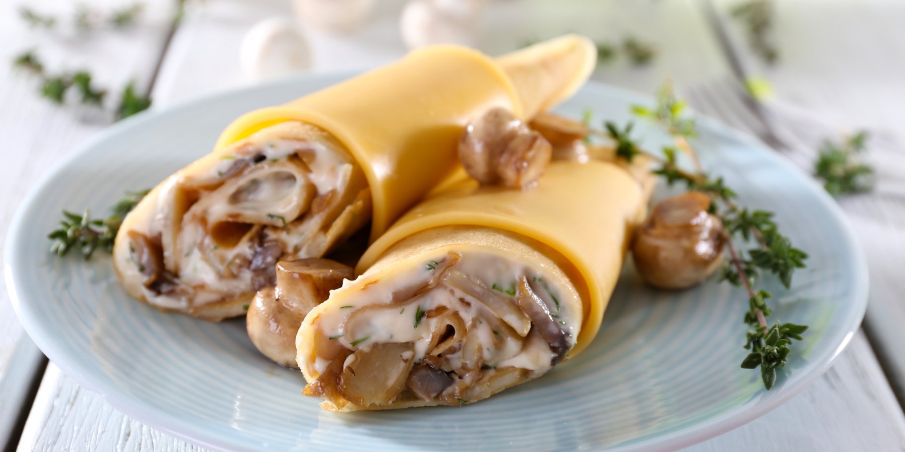 Млинці з грибами