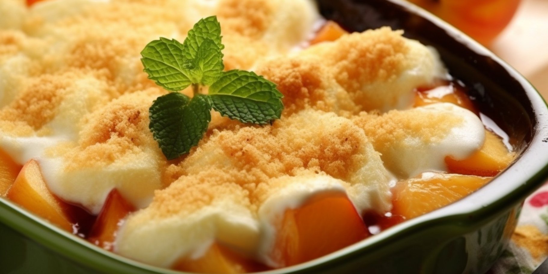 Кльоцки з персиками в духовці