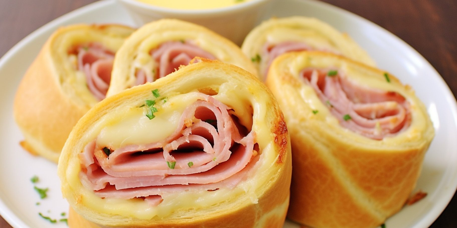 Домашний батон для пикника с ветчиной и сыром