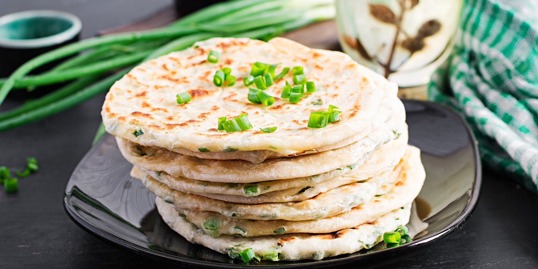 Китайські млинці з зеленню