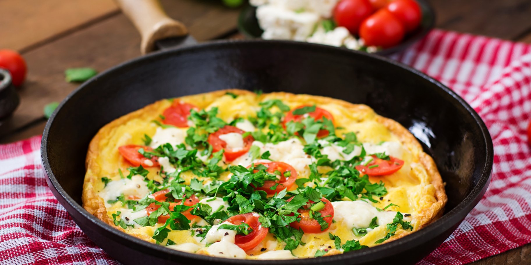 Омлет на багете