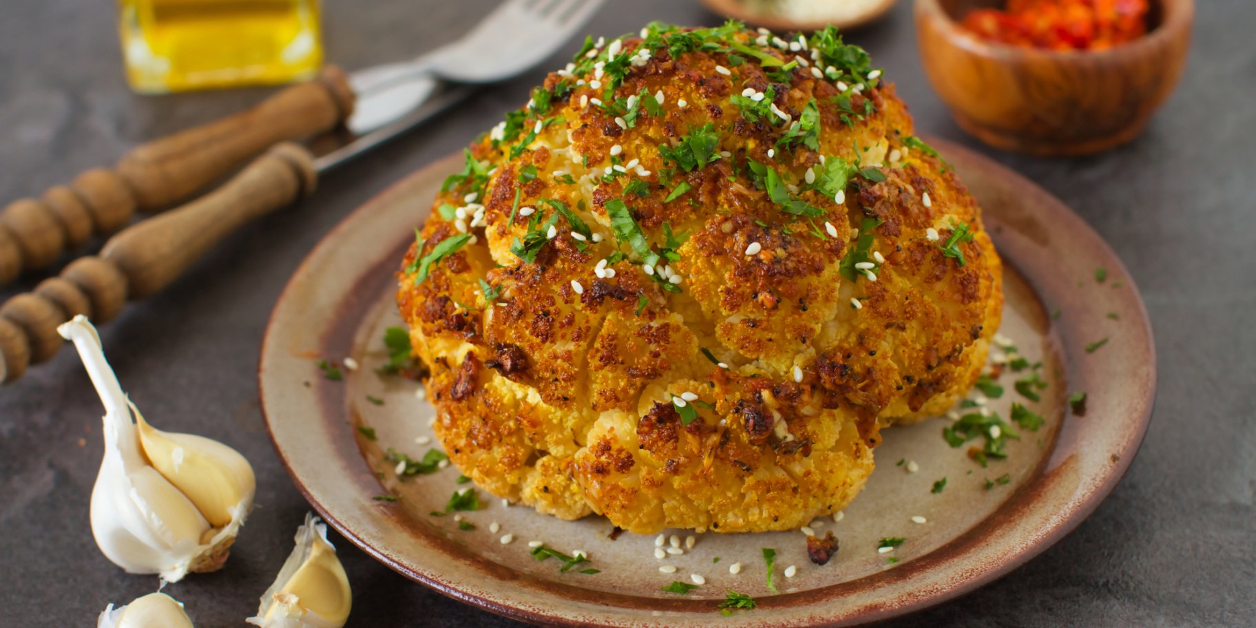 Запечена фарширована цвітна капуста