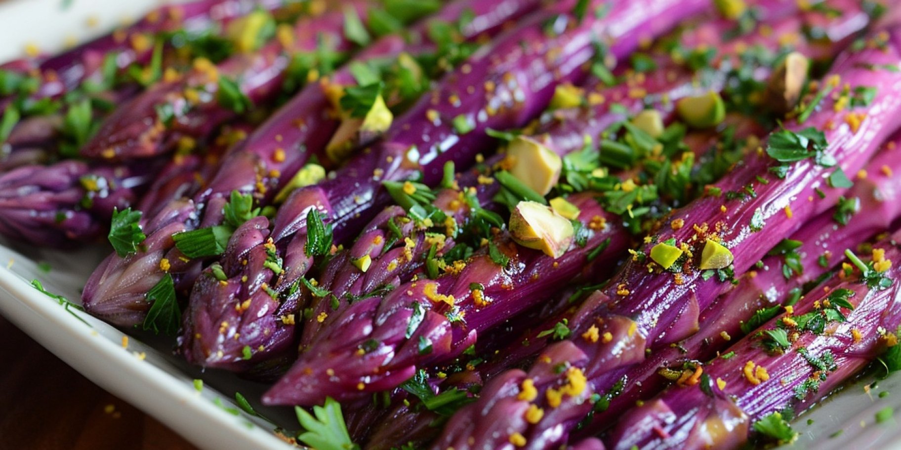 Фіолетова спаржа в духовці