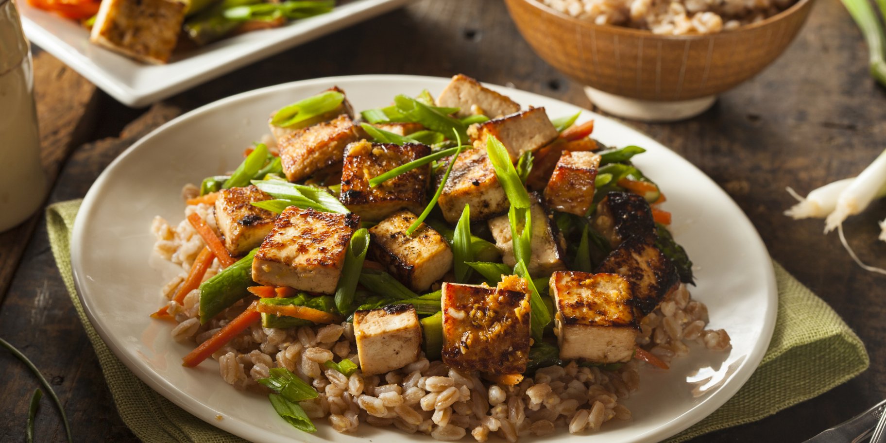 Стир-фрай из тофу с рисом