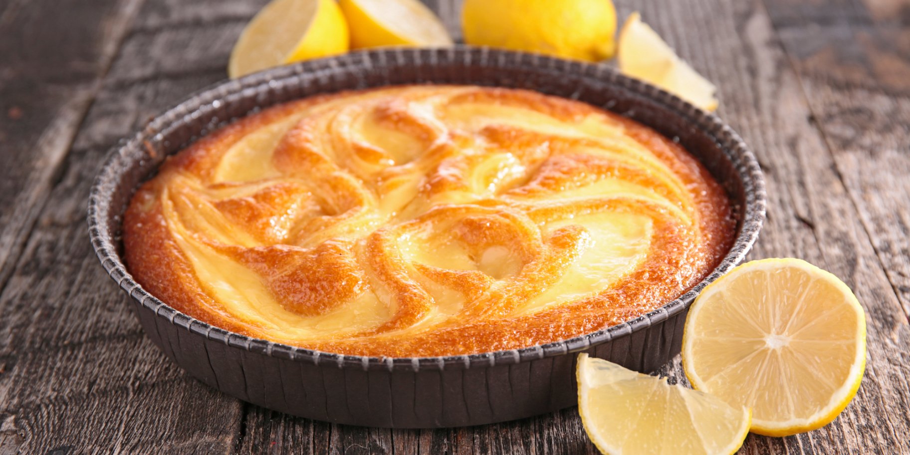 Простий нежирний лимонний пиріг