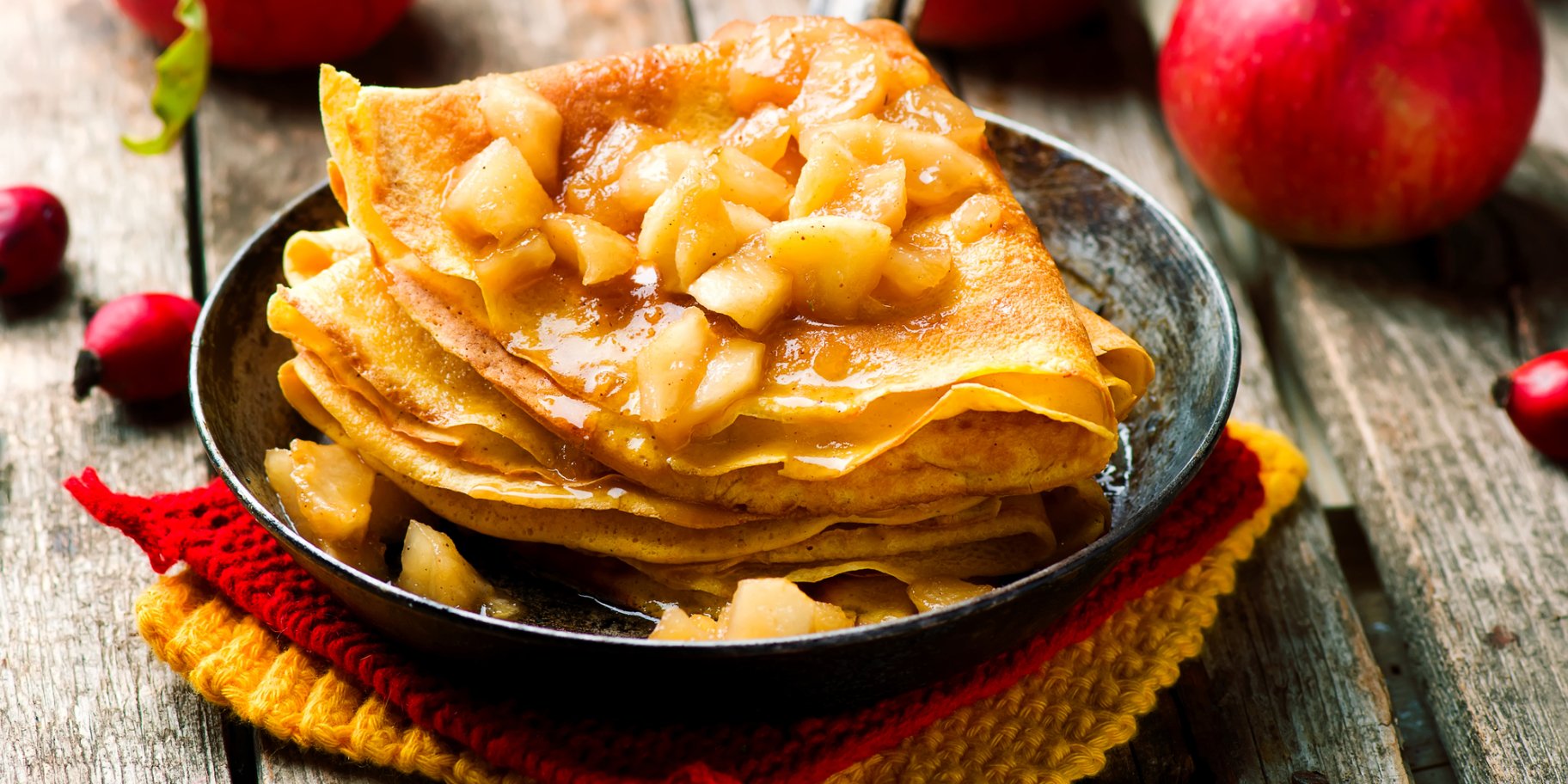 Млинці з гарбузом і яблуками