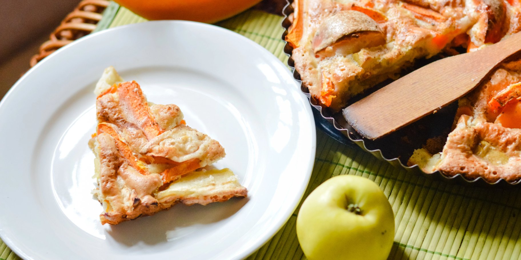 Пиріг з гарбуза та яблук