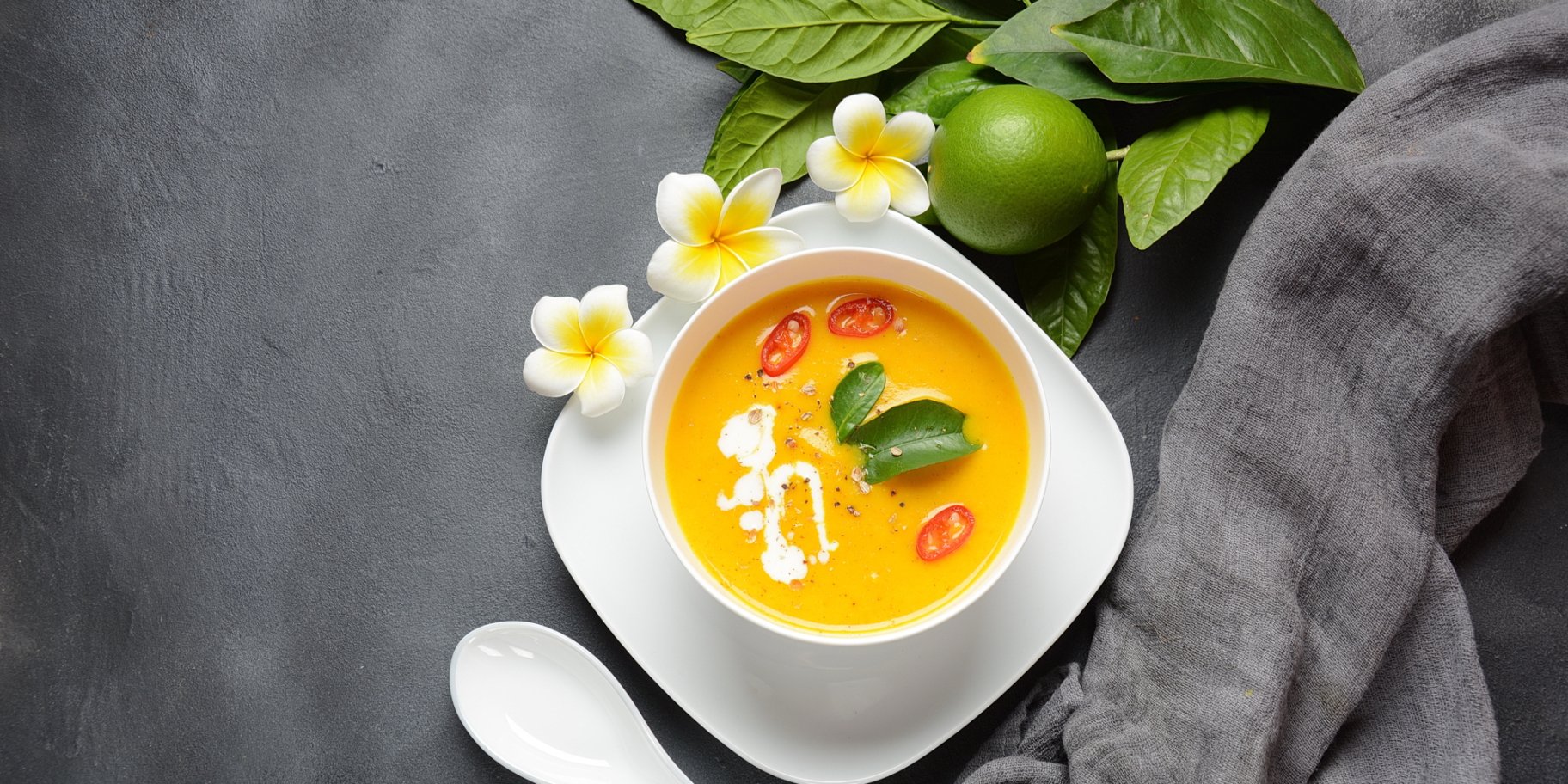 Тайский тыквенный суп с кокосовым молоком