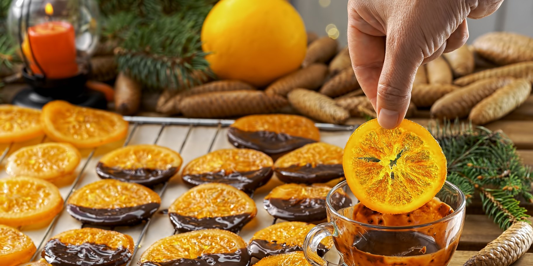 апельсини в шоколаді