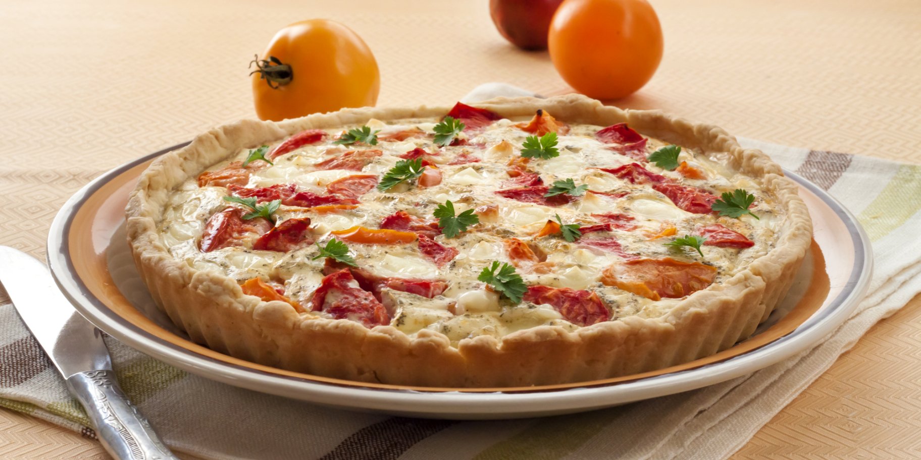 Тарт с картофелем и помидорами