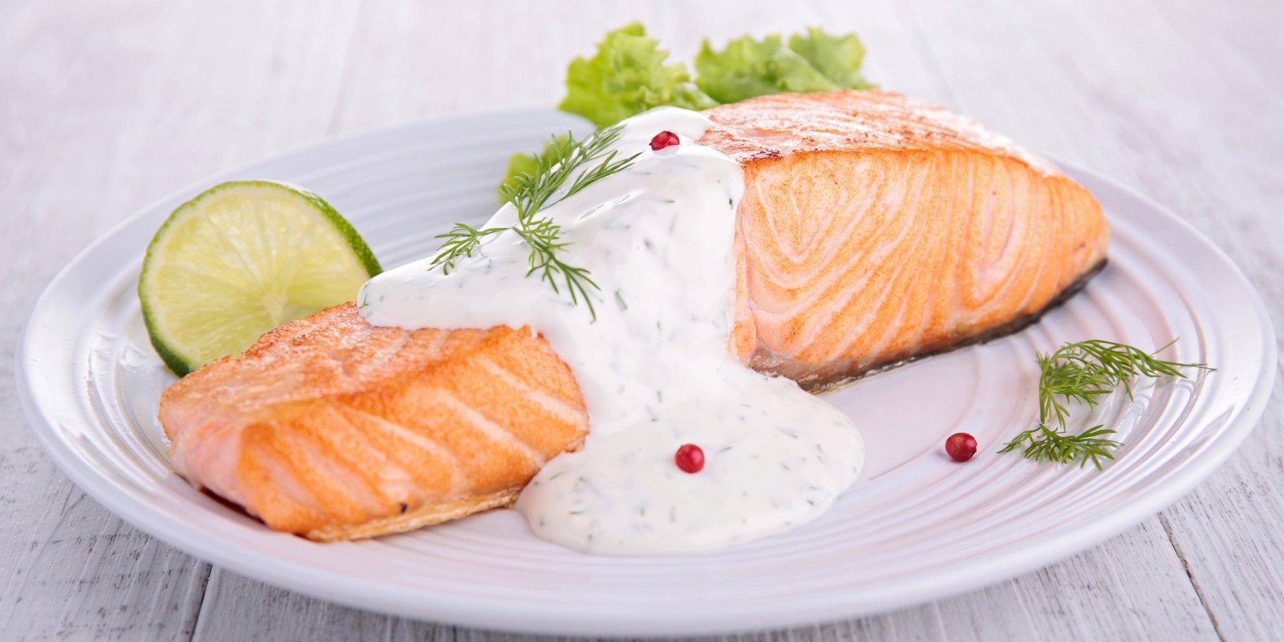 Запечений лосост з кремом