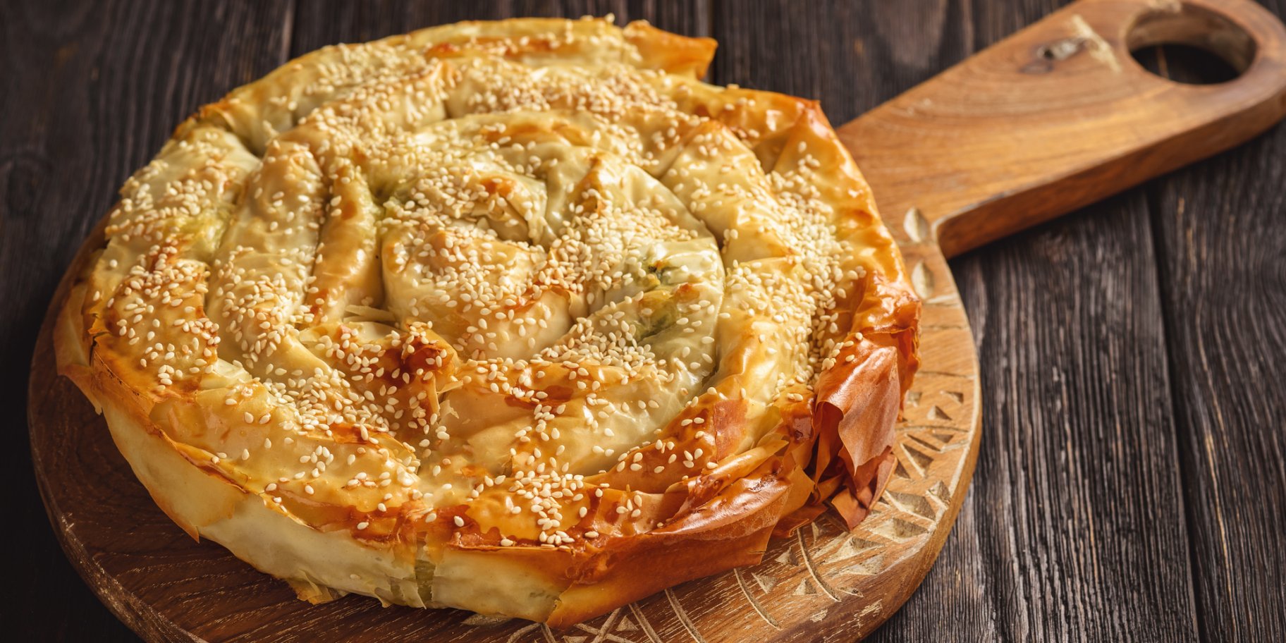 Сирний пиріг з тіста філо