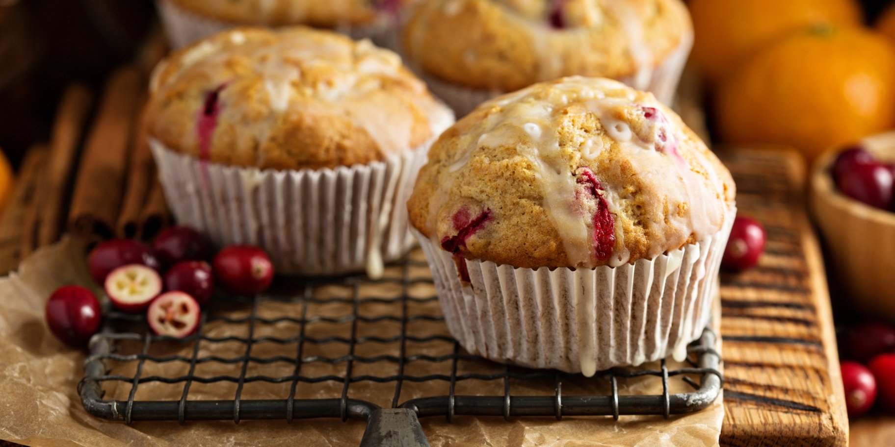 Мафіни з журавлиною та апельсином