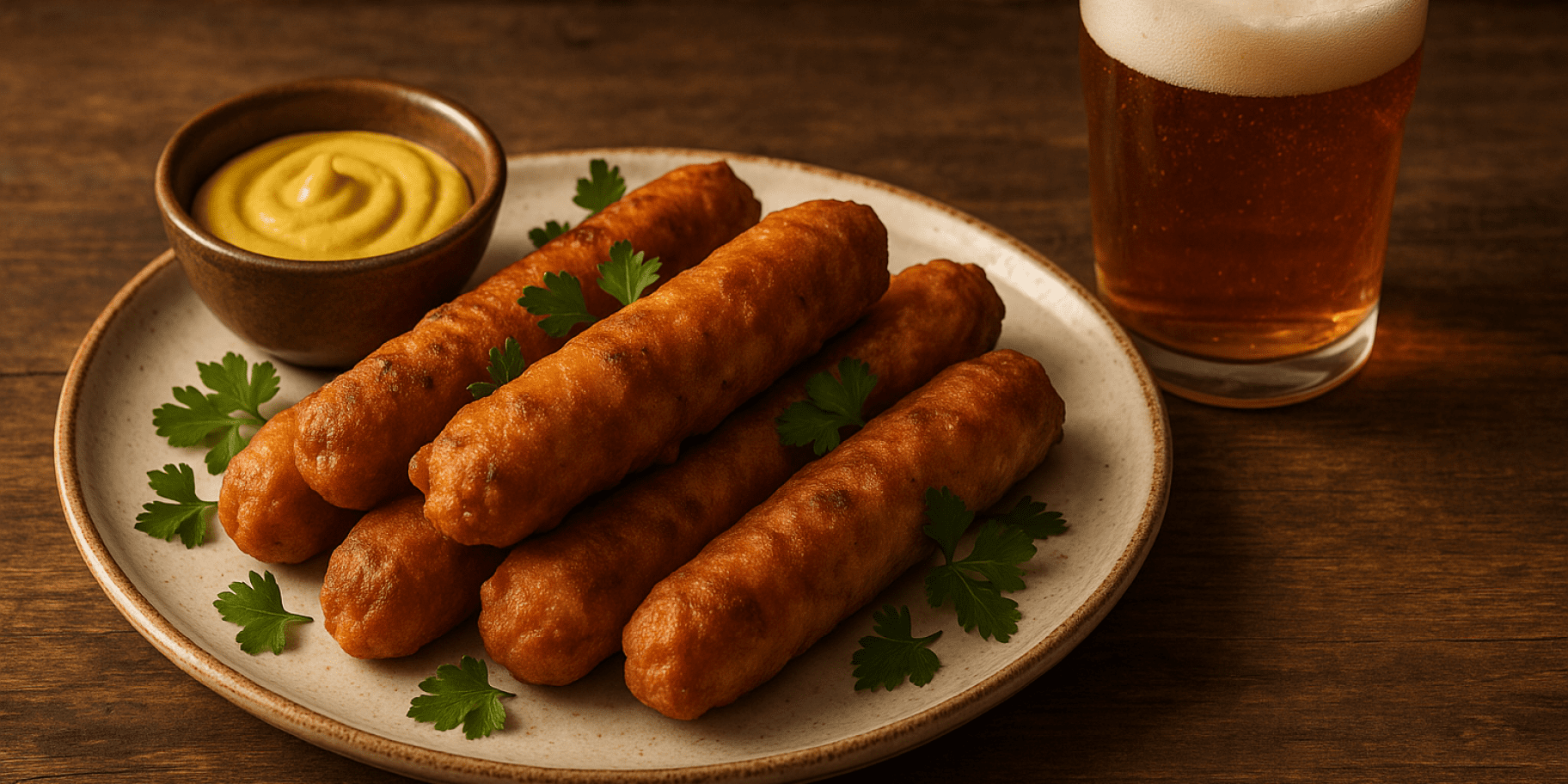 Сардельки в пивному клярі