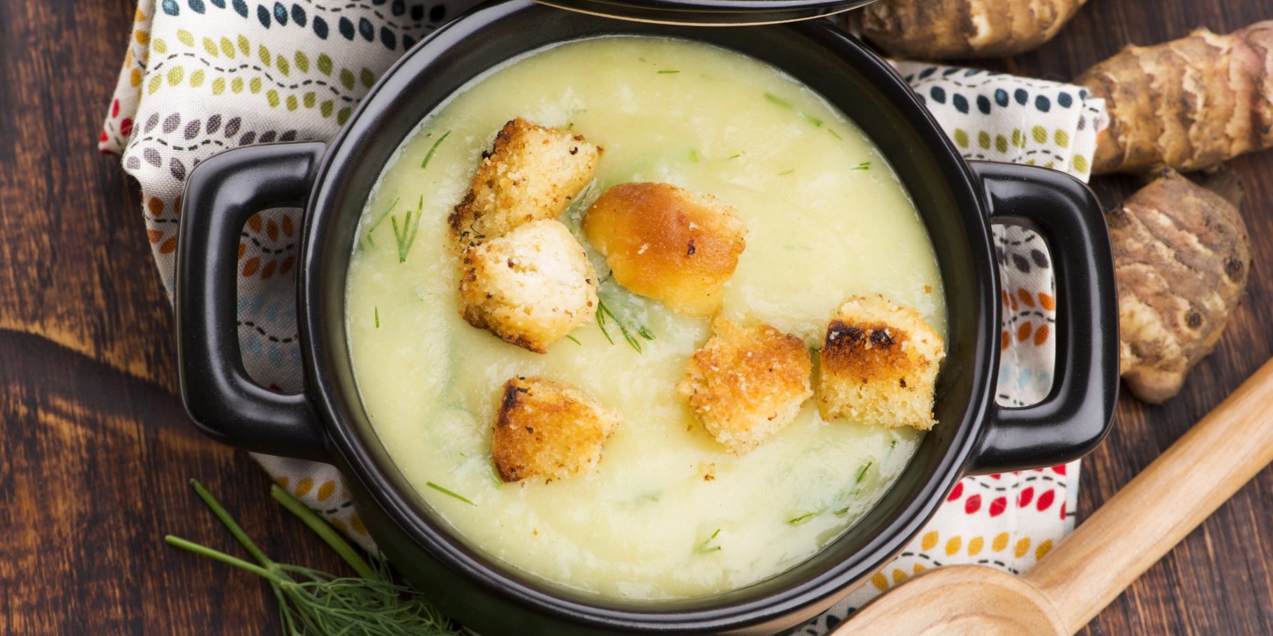 Крем-суп з топінамбура і грибів