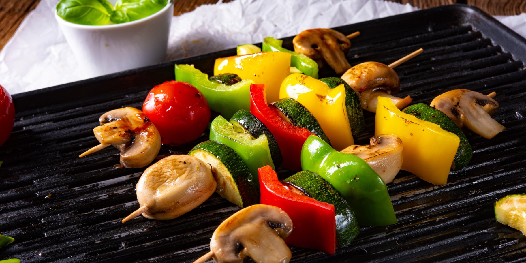 Овочеві шашлички на грилі
