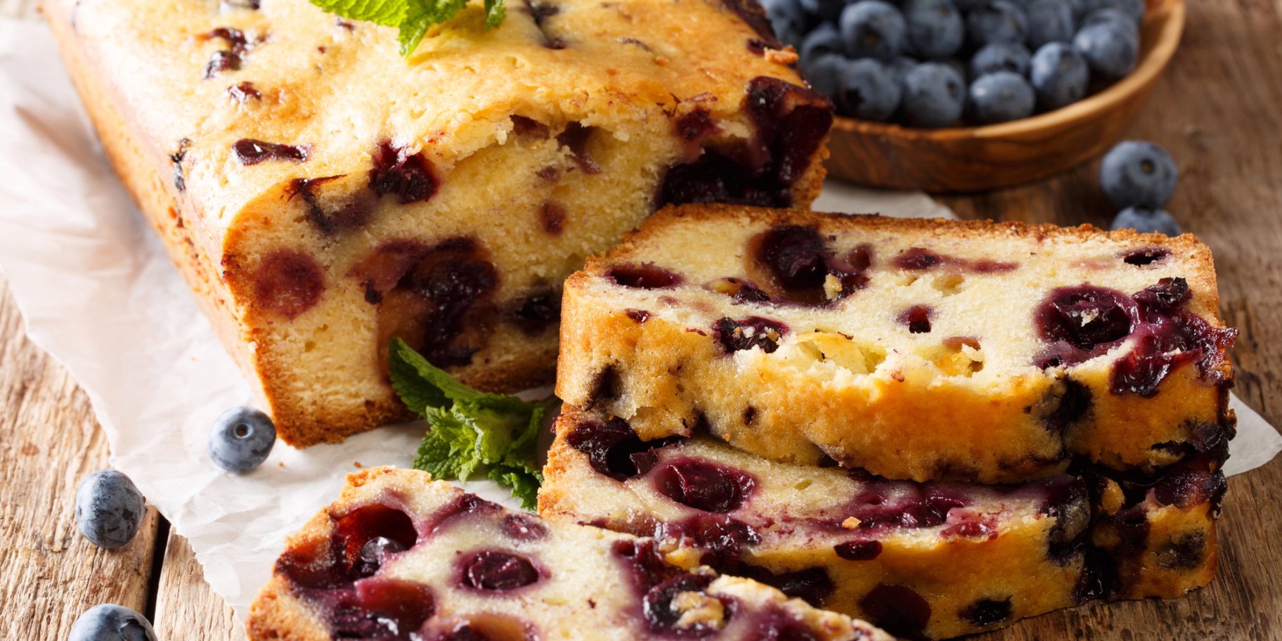 Банановий пиріг з чорницею