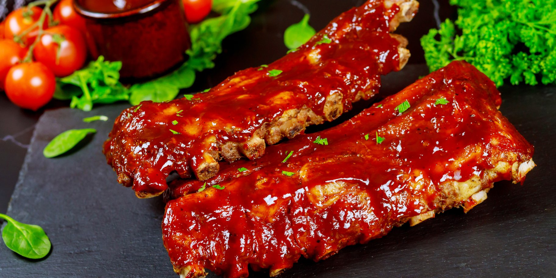 Свиные ребрышки в томатной глазури