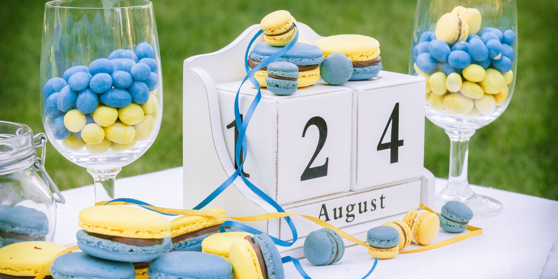 жовто-блакитні десерти