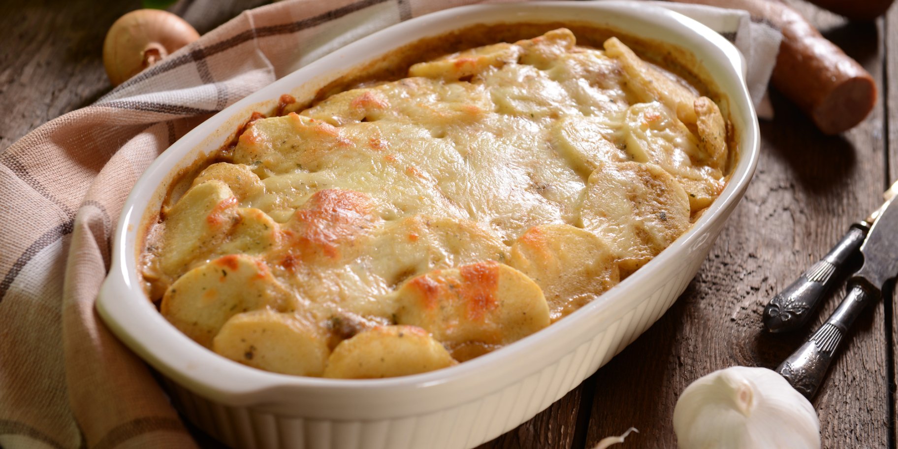 Картопляний гратен з грибами