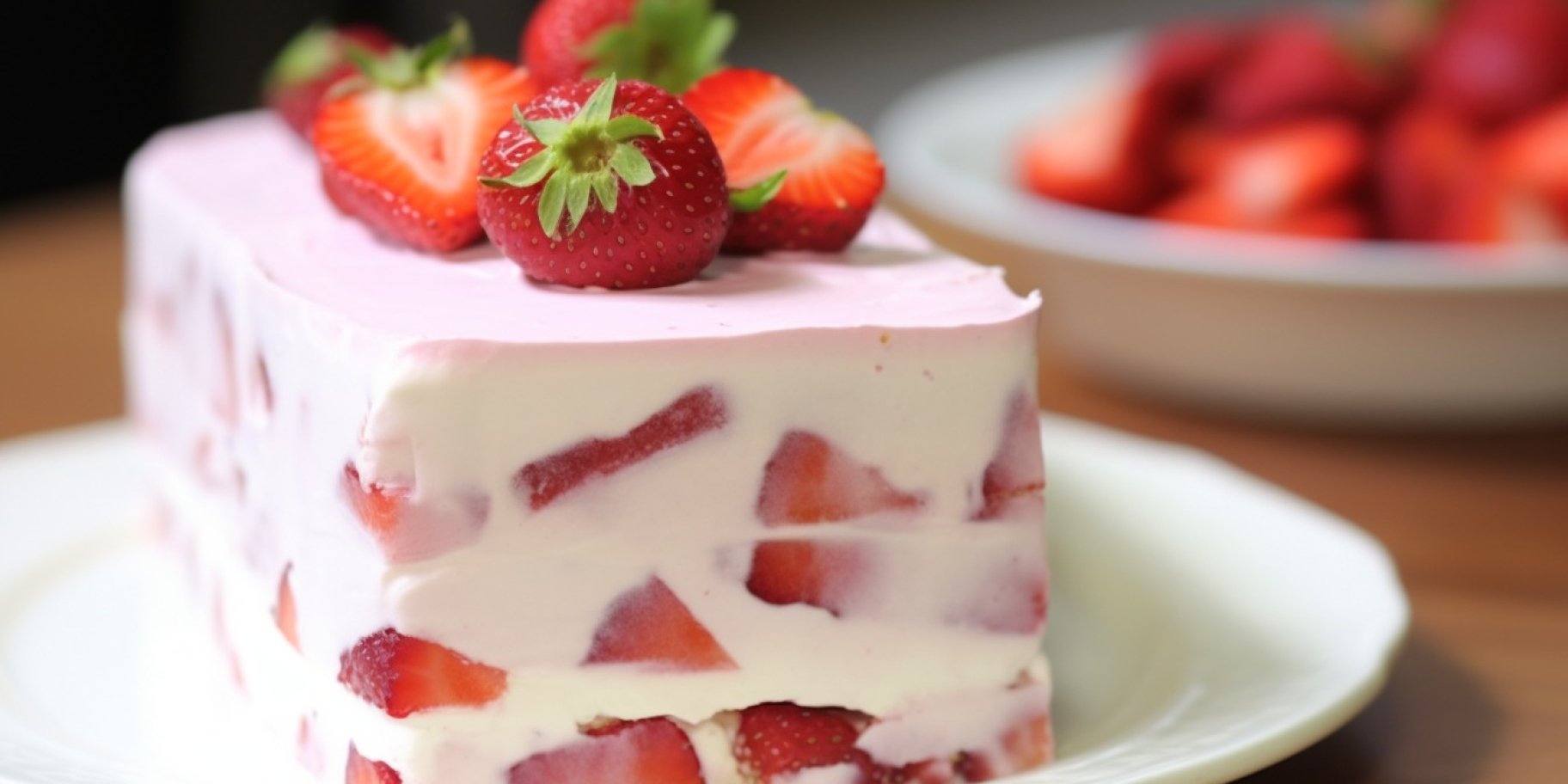 Ленивый клубничный торт