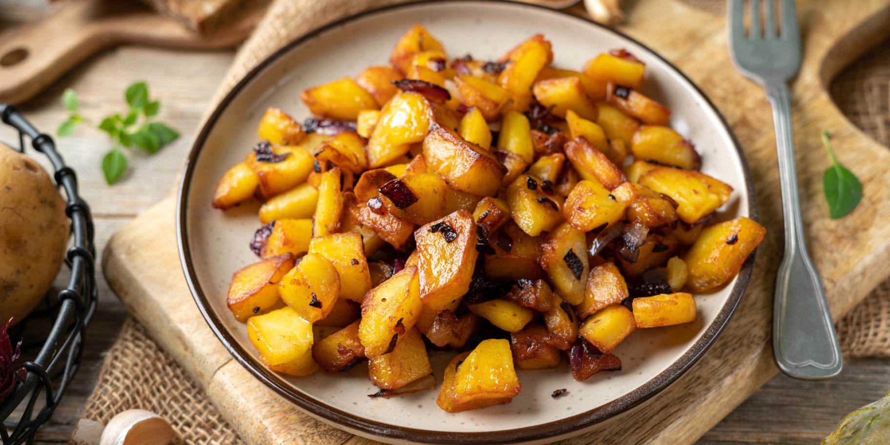 Смажена картопля зі шкварками