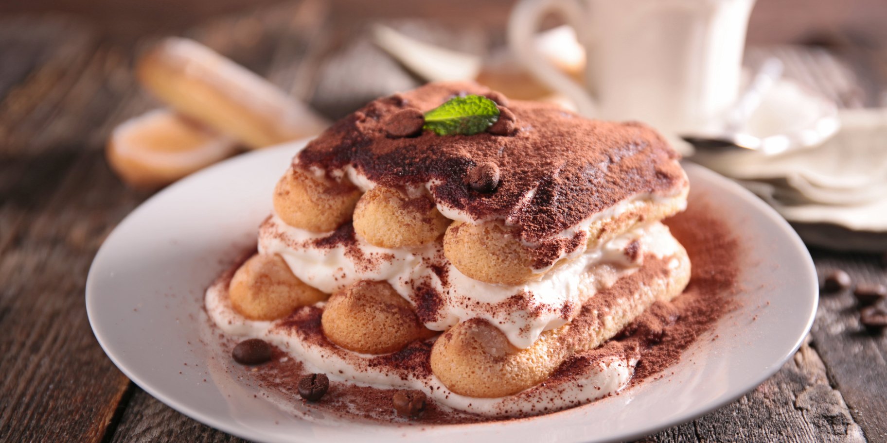 тирамісу, чашка кави