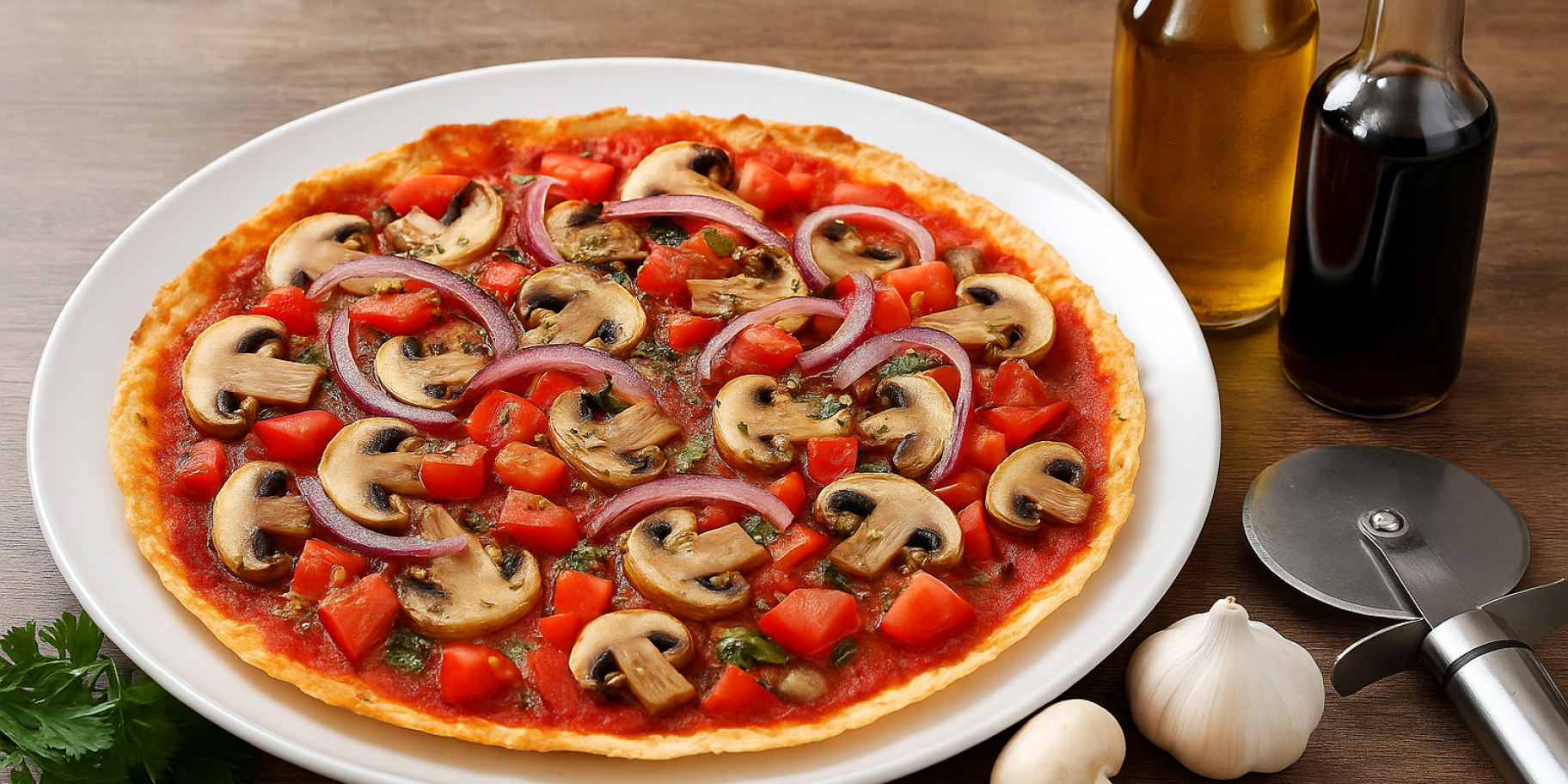 Пісна піца з хліба