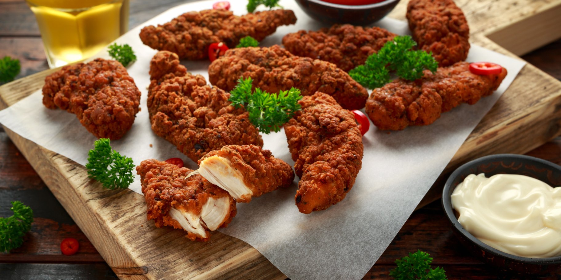 Куриное филе с крендельками