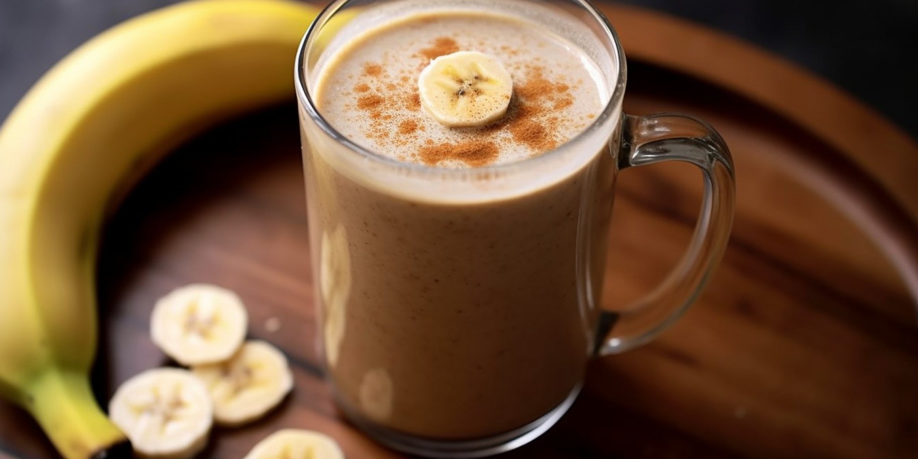 Холодная кофейная полоса с бананом.