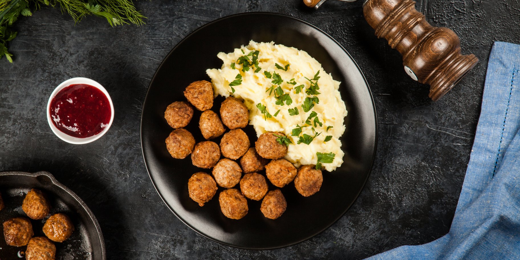 фрикадельки з пюре