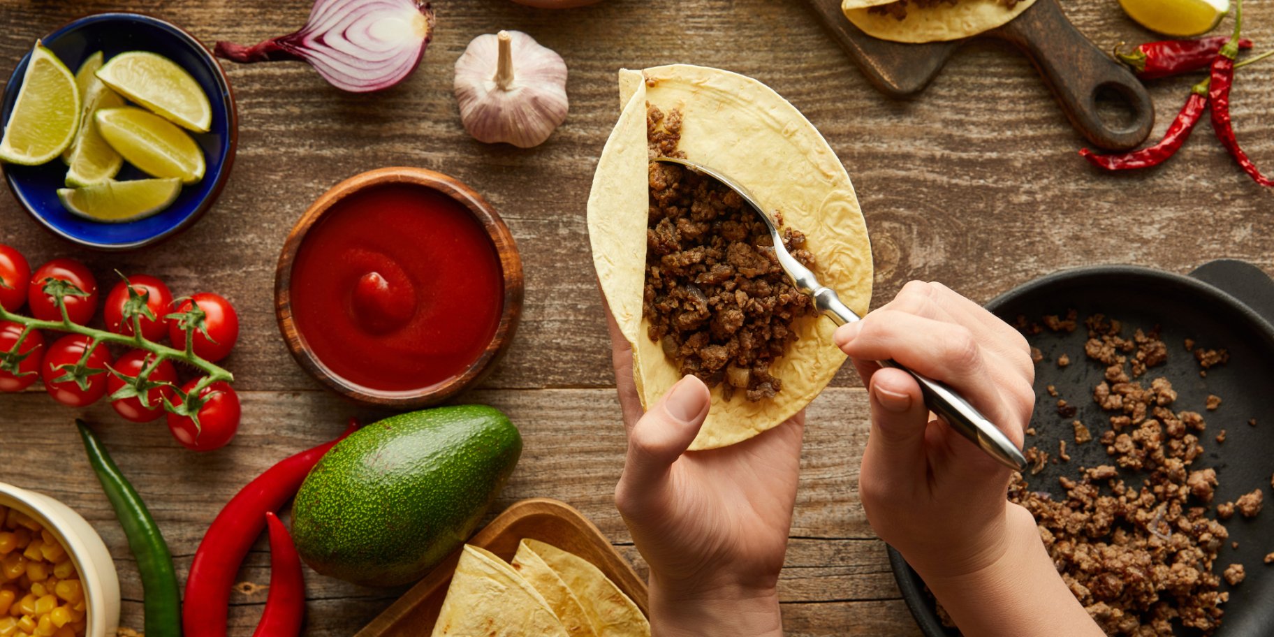 Кесадилья с фаршем