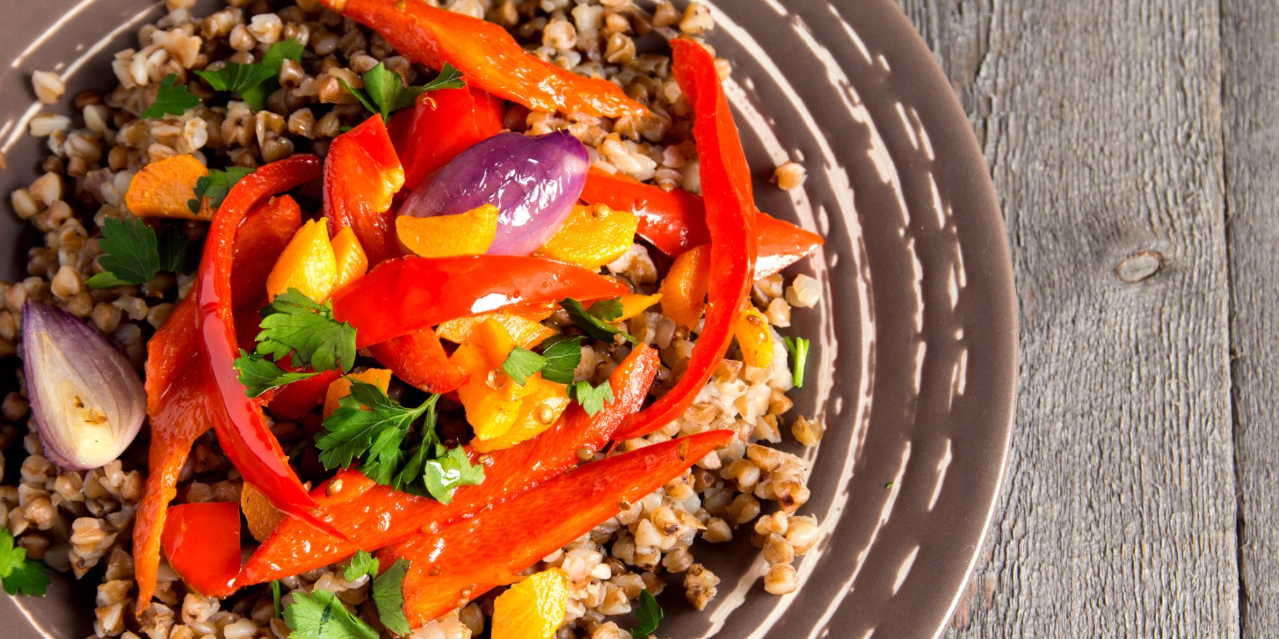 Гречка з овочами