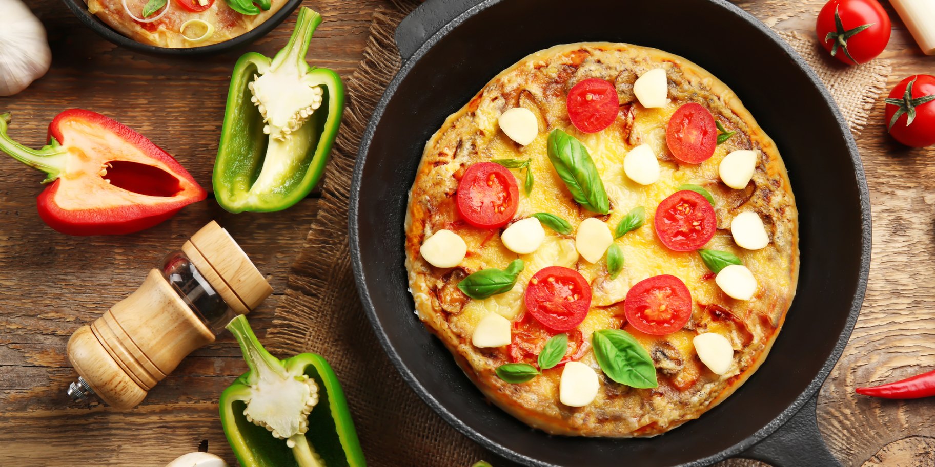 пицца на сковороде