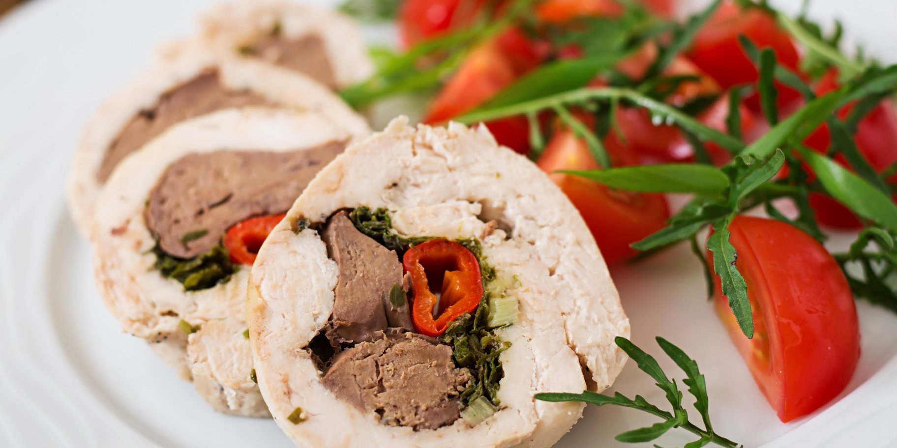 Курячий рулет з печінкою