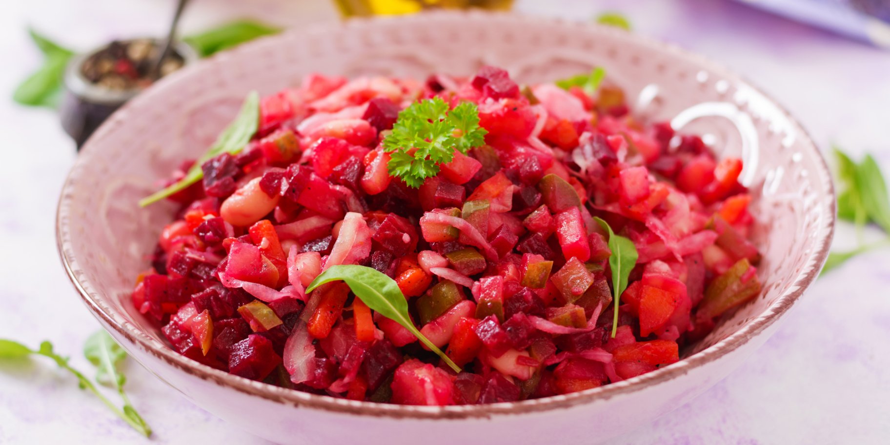 Вінегрет з маринованими грибами