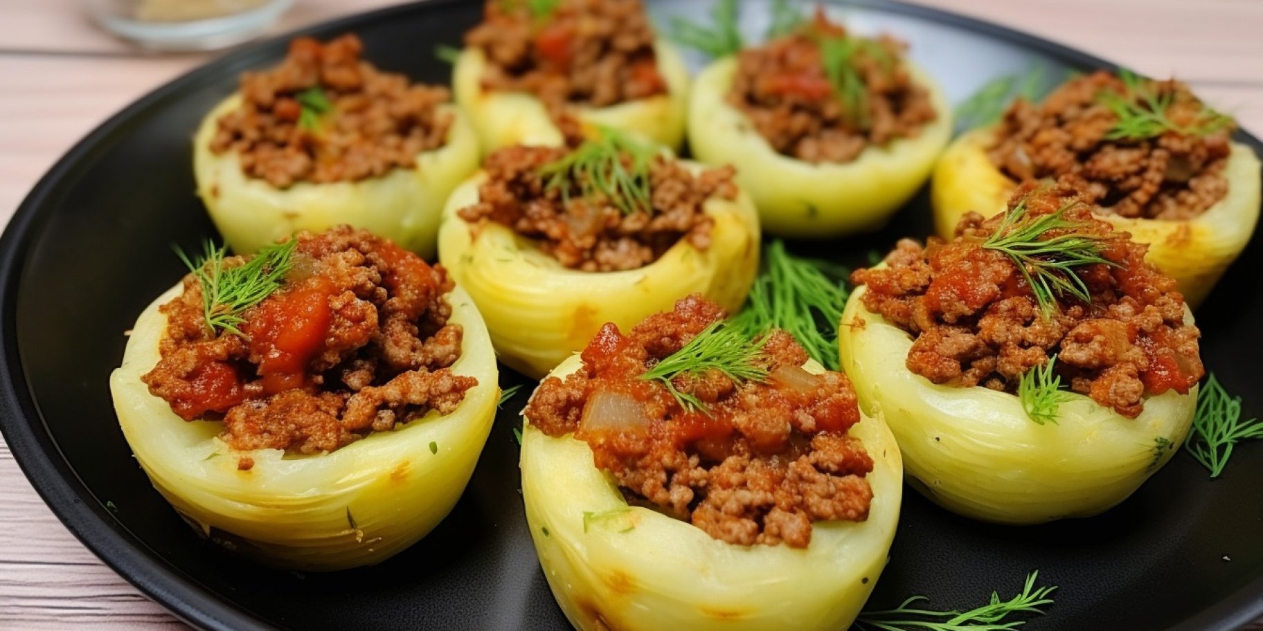 Картопляні гнізда з фаршем