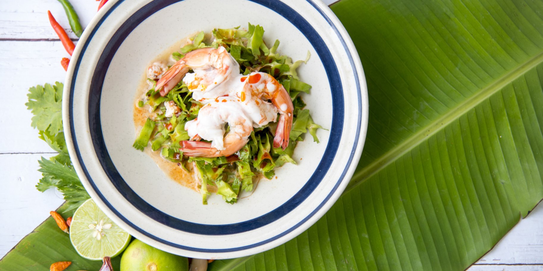 Салат с креветками