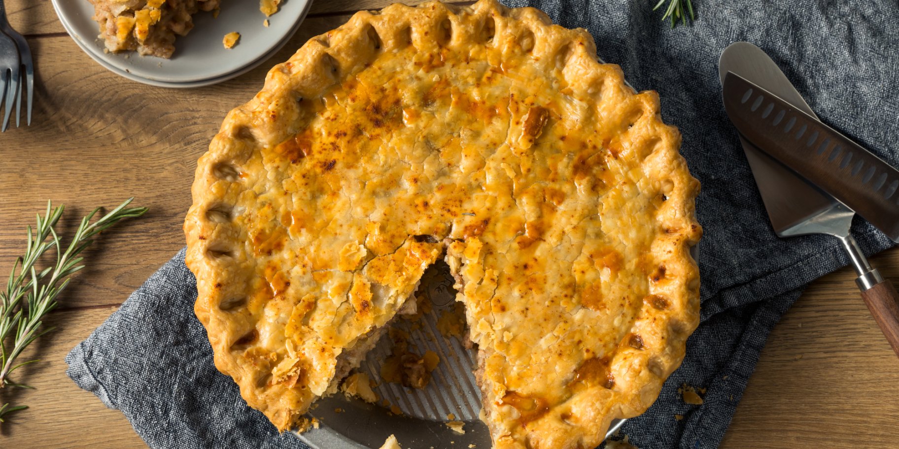 Пиріг з картоплею та куркою