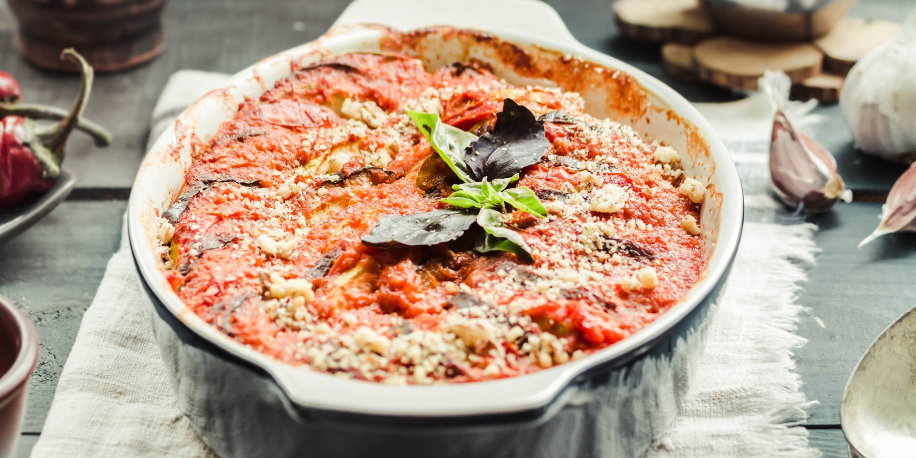 Запіканка з баклажанів і помідорів