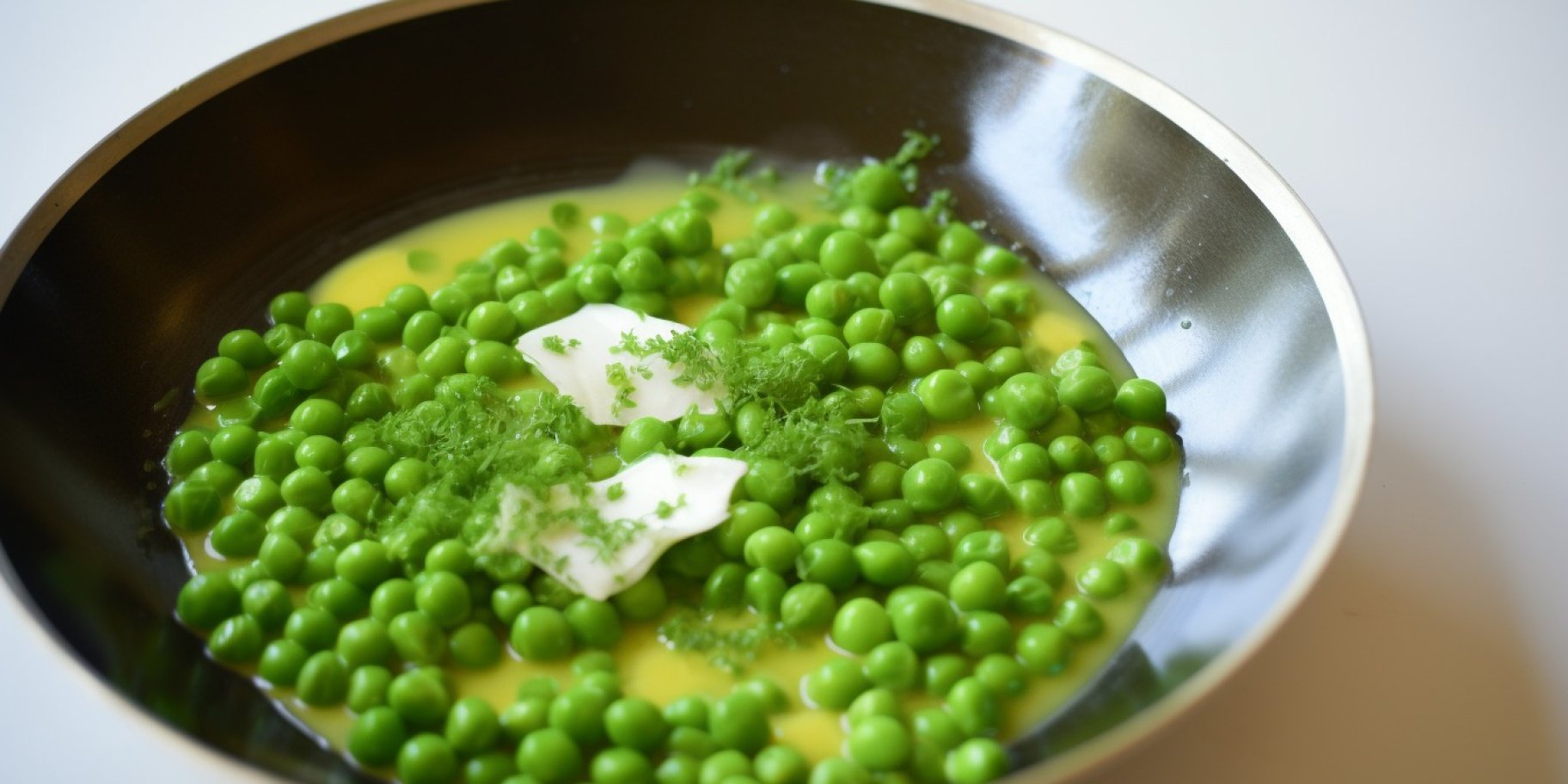 Зелений горошок з гороховим соусом