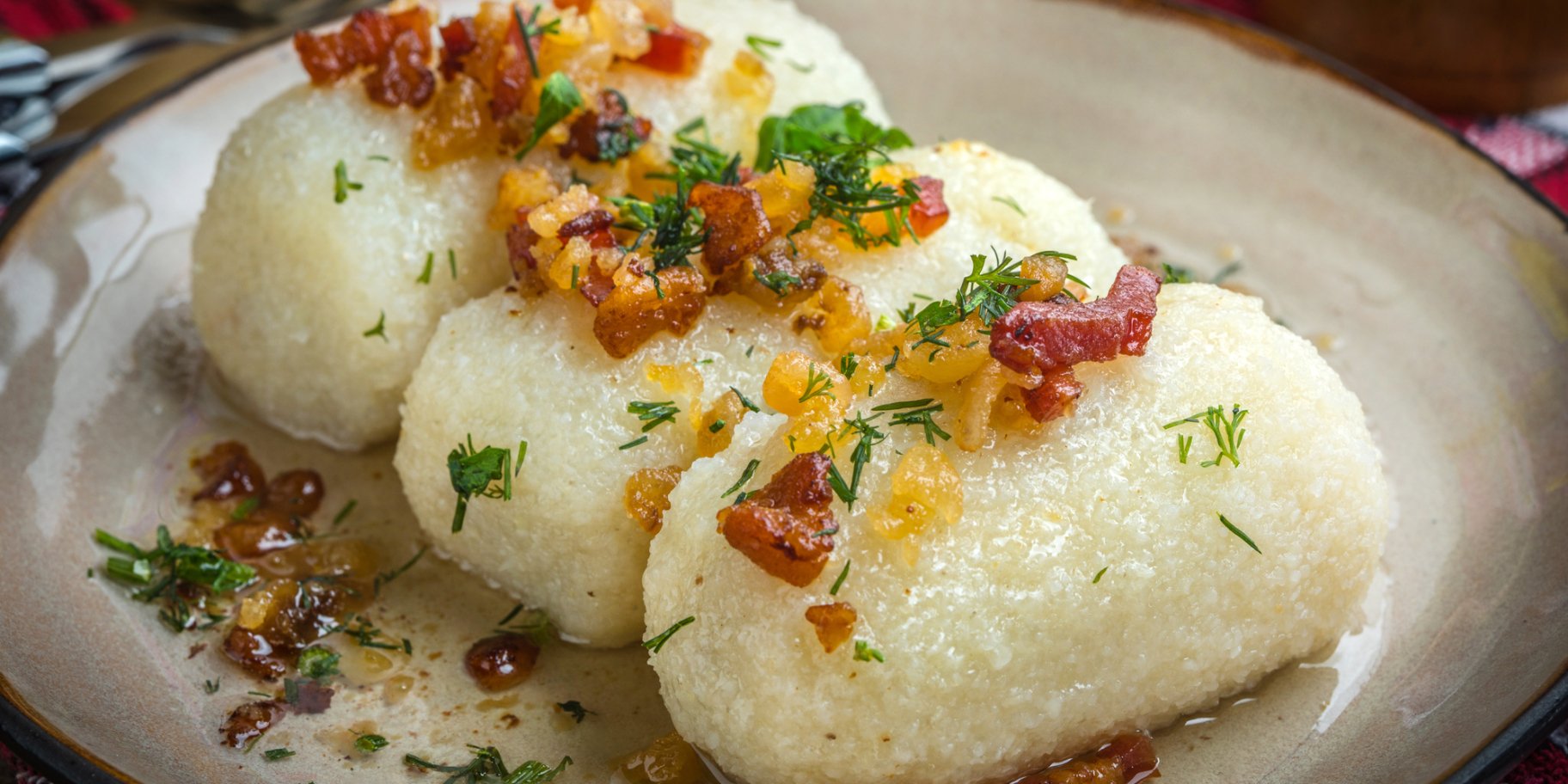 Книдлі із сиром і шкварками