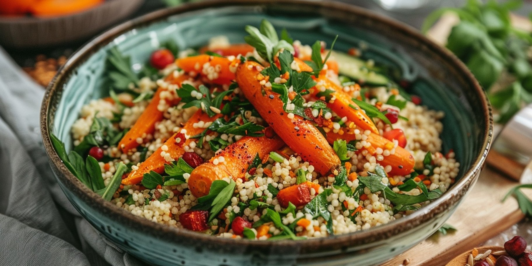 Пшоняний салат з овочами