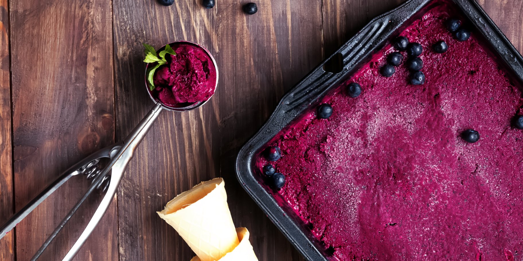 Черничный сорбет с мятой