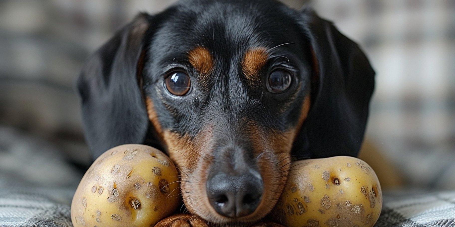 Собака з картоплею
