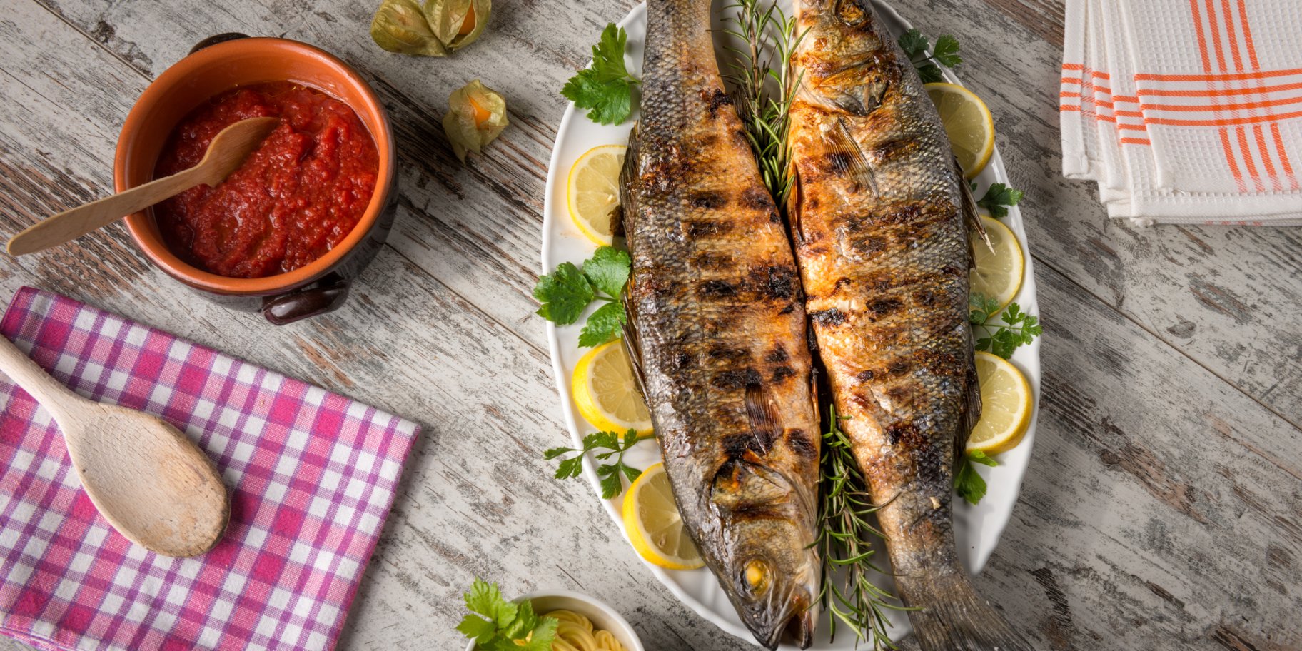 Жареный сибас