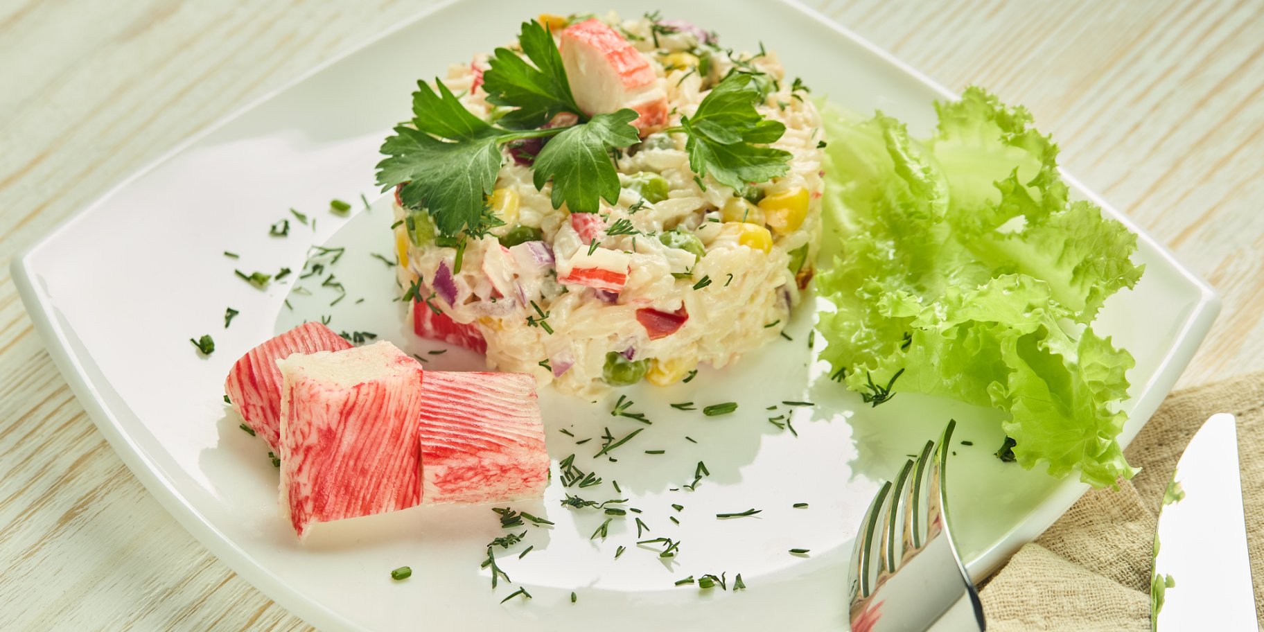 Салат з крабовими паличками