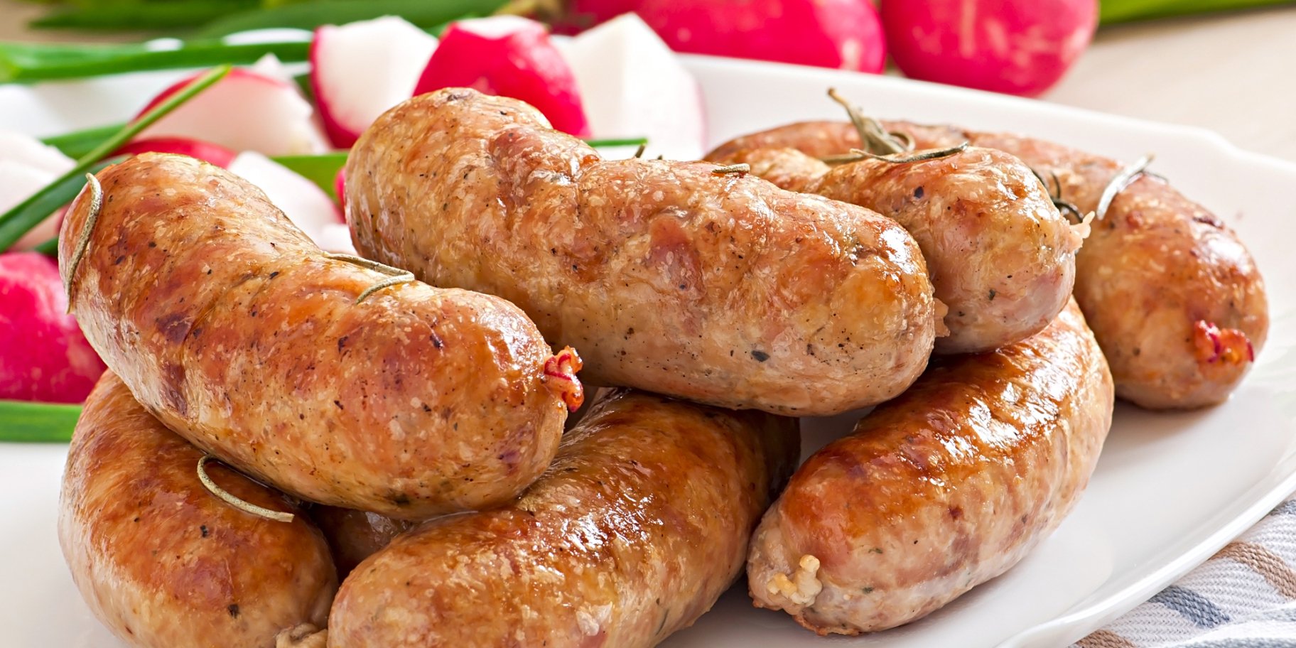 Обсмажені свинячі ковбаски